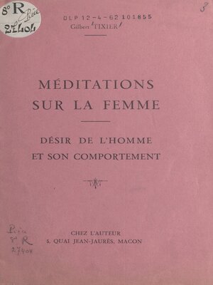 cover image of Méditations sur la femme